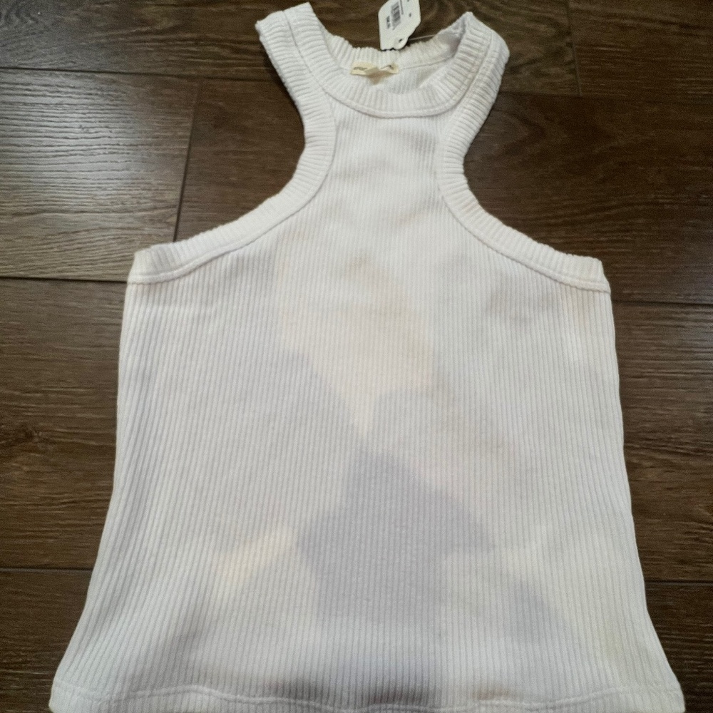 Articles of Society Women's Racerback Ribbed Tank Top White, Sz S, NWT, Summer